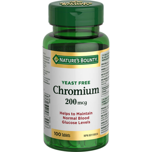 Chromium 200mcg Tablets 100 Count