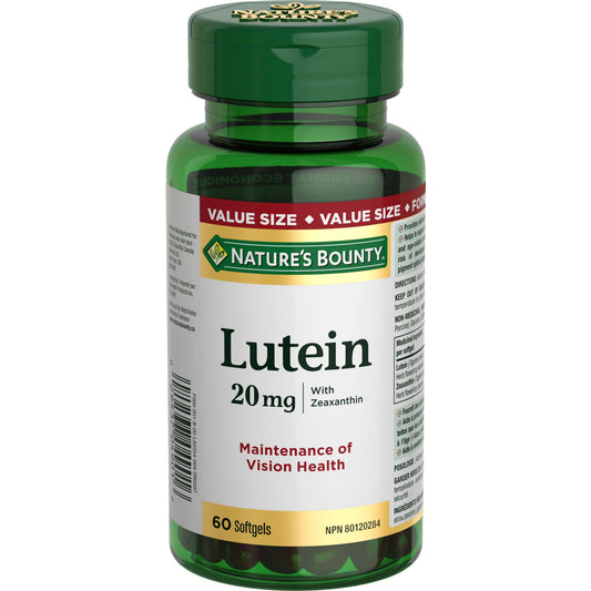 Lutein 20mg Eye Health Softgels, 60 Count