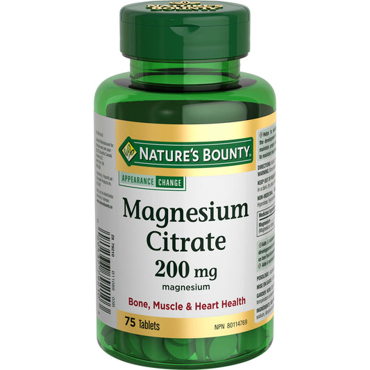 Magnesium Citrate 200mg, 75 Tablets