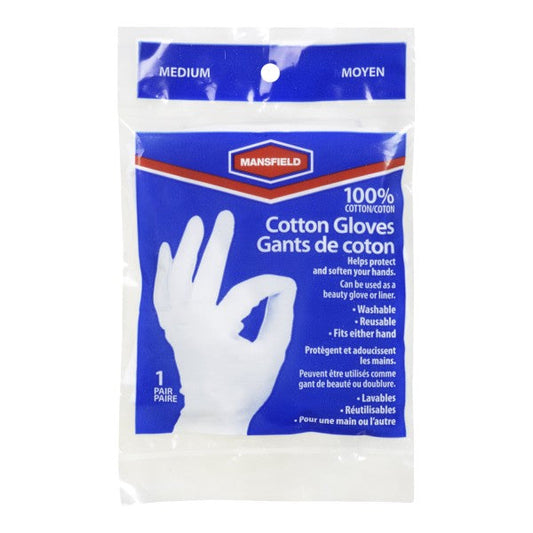 White Cotton Gloves, Medium (1 Pair)