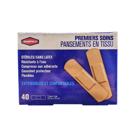 Sterile Fabric Bandage Strips 40-Pack