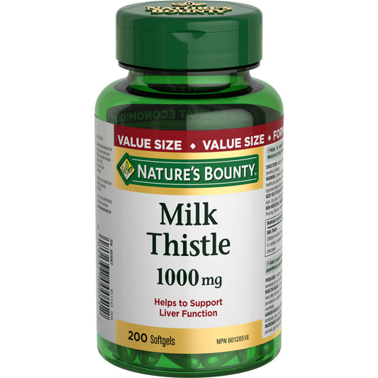 Milk Thistle 1000mg Liver Support Softgels 200 Count