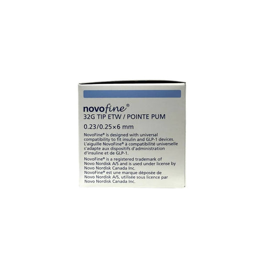 Novofine 32G 6mm Insulin Pen Needles - 100 Pack