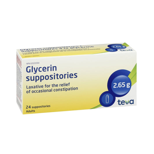 Adult Glycerin Suppositories 24-Pack