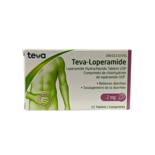 Loperamide 2mg Anti-Diarrheal Tablets, 12-Pack