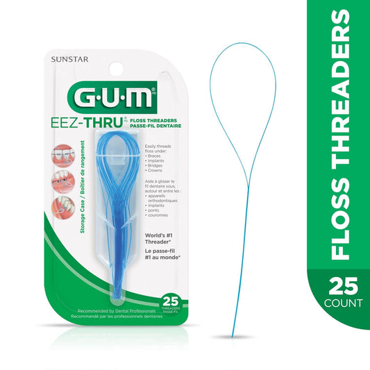 Eez-Thru Floss Threaders for Braces & Implants - 25 Pack