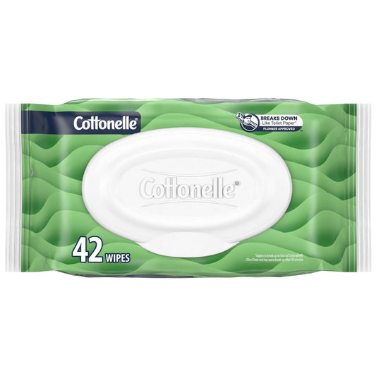 GentlePlus Flushable Wipes with Aloe & Vitamin E, 42-Pack
