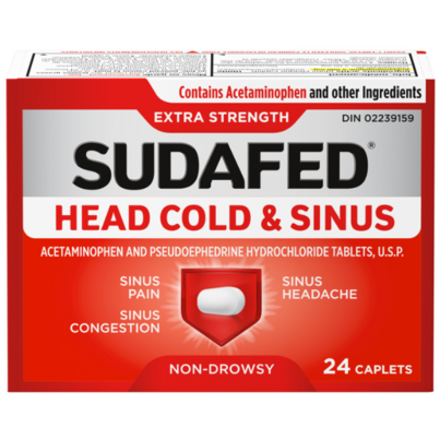Extra Strength Sinus & Cold Relief Caplets, 24 Count