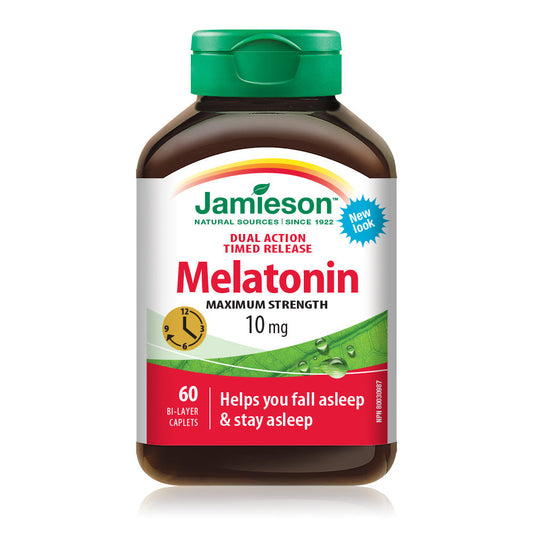 Melatonin Max Strength 10mg Timed Release Caplets 60 Count