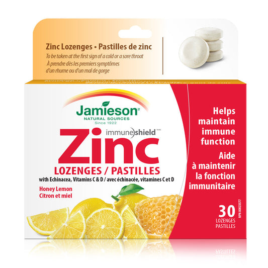 Lemon Zinc Lozenges for Immune Support, 30 Count