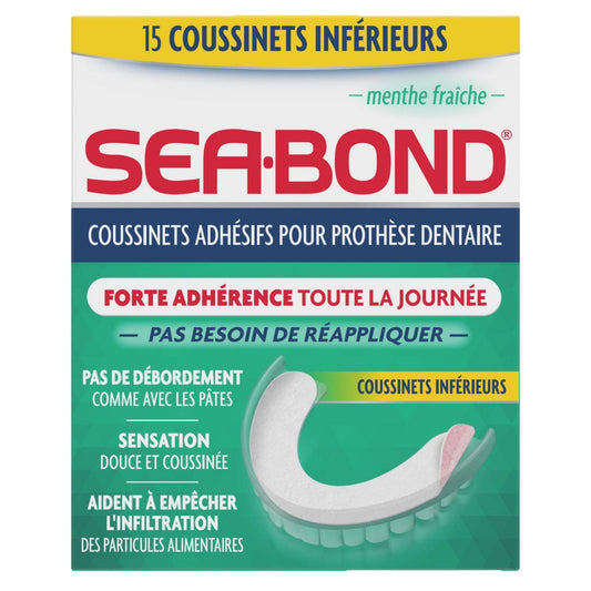 Fresh Mint Denture Adhesive Wafers for Lowers - 15 Count