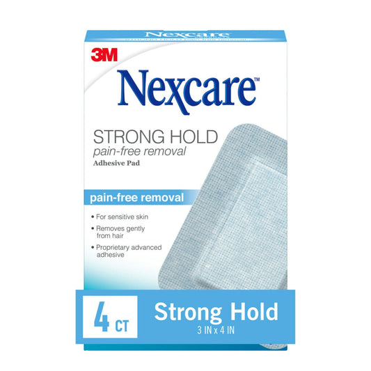 Strong Hold Pain-Free Adhesive Pads for Sensitive Skin, 4 Pack