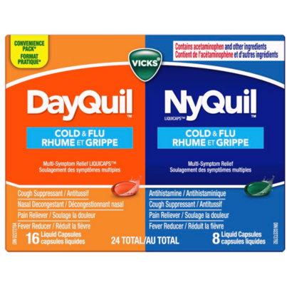 DayQuil & NyQuil Cold & Flu Relief Caplets, 24 Count