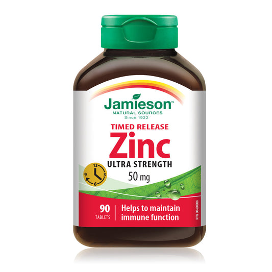 Zinc 50mg Timed Release Tablets 90 Count