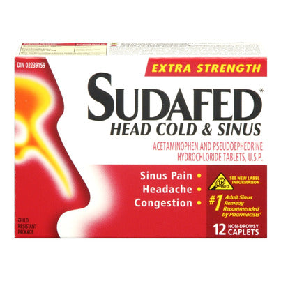 Extra Strength Sinus & Cold Relief Caplets, 12 Count