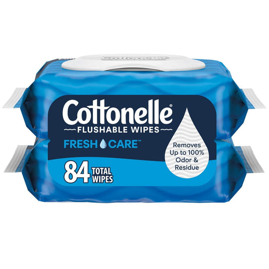 Fresh Care Flushable Wipes Refill Pack, 84 Count