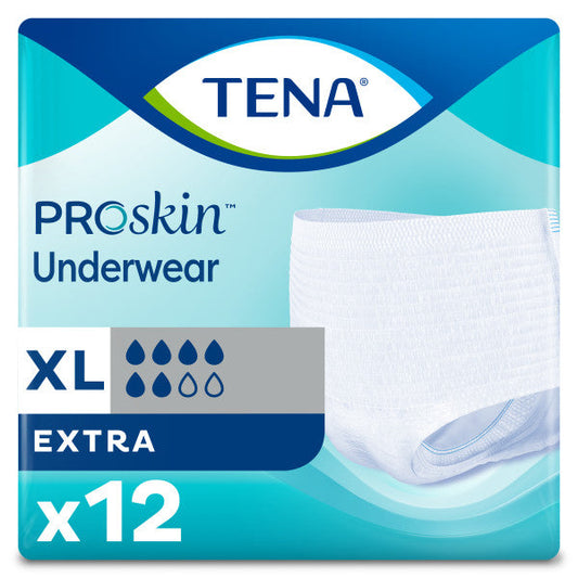 TENA PROSKIN PROTECTIVE UNDERWEAR EXTRA ABSORB XL 12 PK