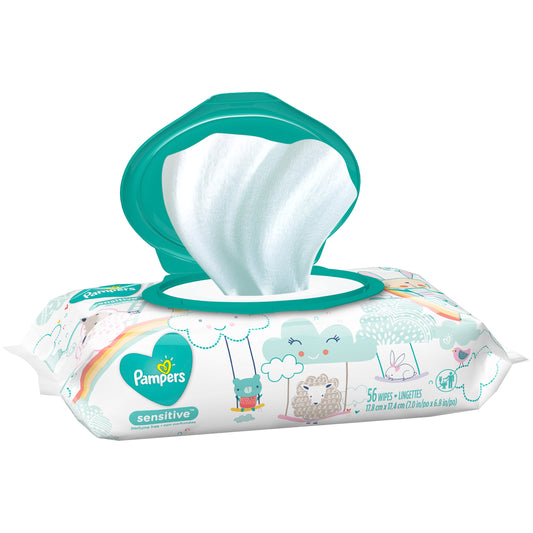 Sensitive Baby Wipes, 8 Packs of 56