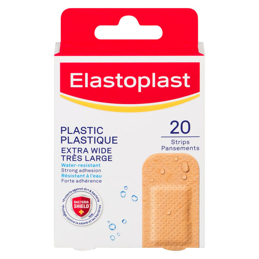 Extra Wide Plastic Water Resistant Bandages 20 Pack