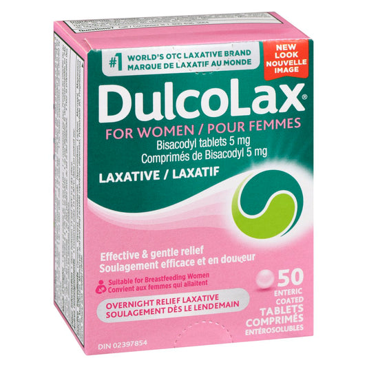 Dulcolax Women Laxative Tablets 5mg, 50 Count