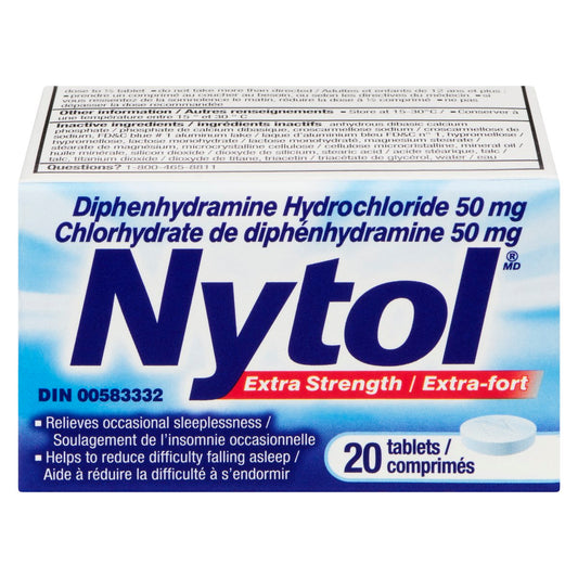 Nytol Extra Strength Sleep Aid Tablets 50mg - 20 Count