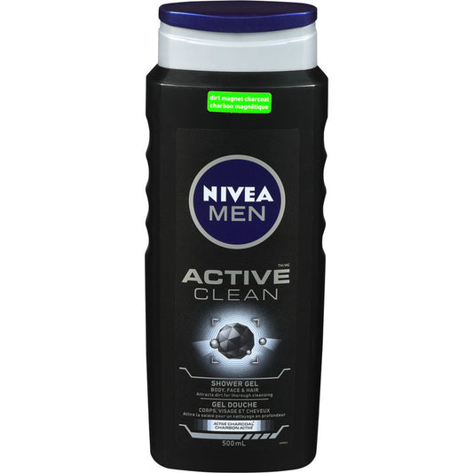 Men's Active Clean Charcoal Body Wash 500ml
