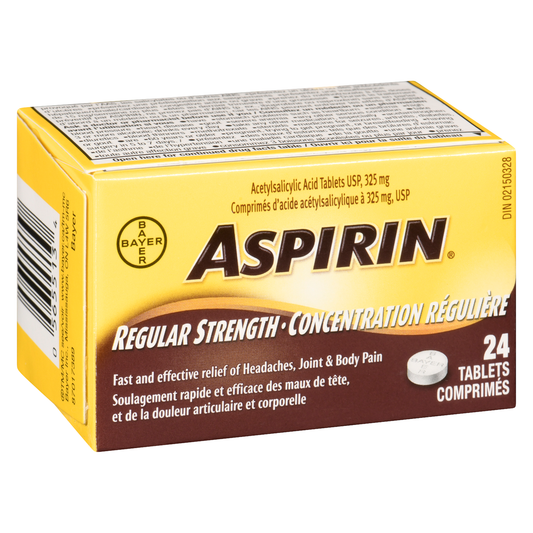 Aspirin Regular Strength 325mg Tablets, 24 Count