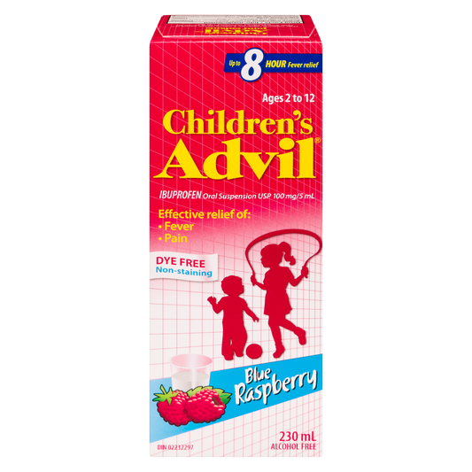 Children's Advil Blue Raspberry Oral Suspension 230mL