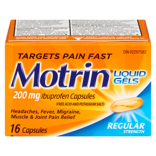 Motrin IB Liquid Gels 200mg - 16 Capsules