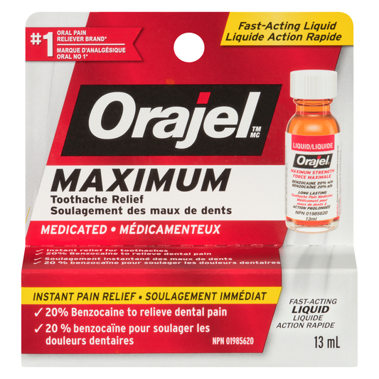 Orajel Maximum Strength Mouth Pain Relief Liquid 13ml