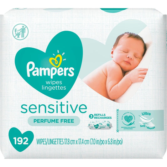 Sensitive Baby Wipes Refill, 192-Pack
