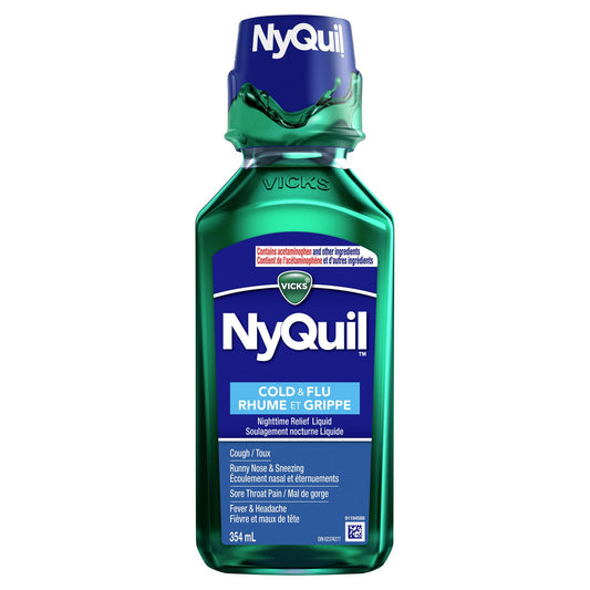 NyQuil Cold & Flu Nighttime Relief Liquid 354ml