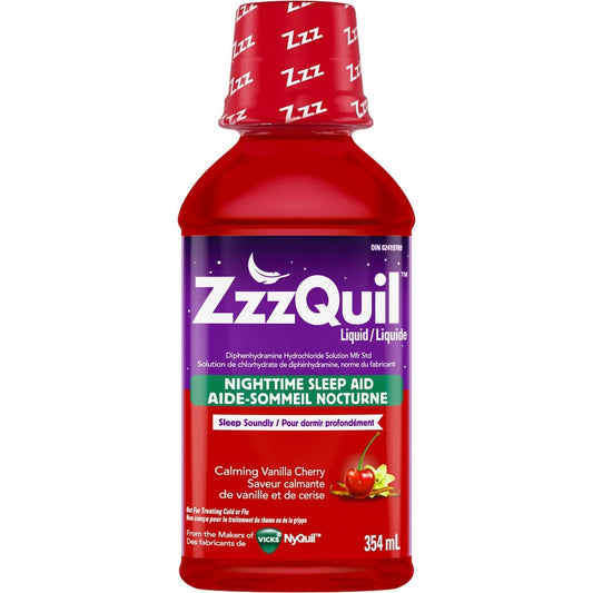 Nighttime Sleep Aid Liquid Vanilla Cherry 354ml