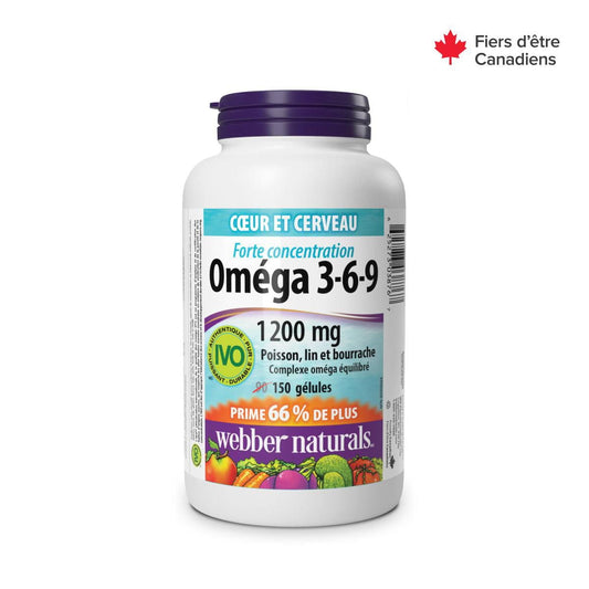 Omega 3-6-9 1200mg Softgels, 150 Count
