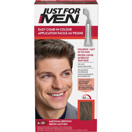 AutoStop Hair Color for Men, Medium Brown