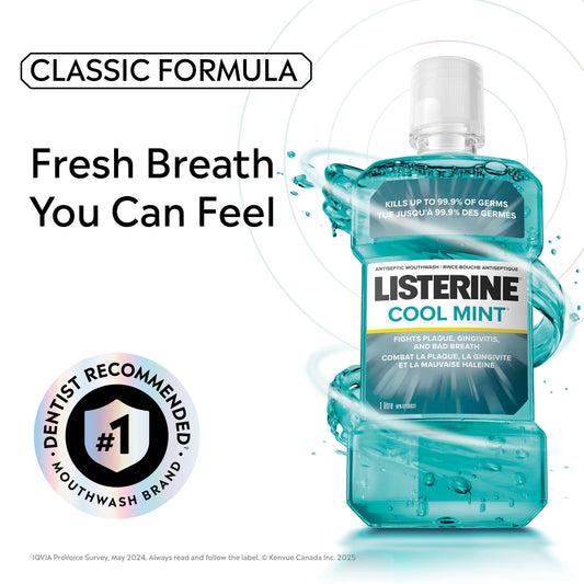 Cool Mint Antiseptic Mouthwash 1L