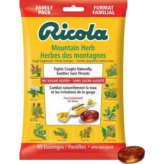Ricola Sugar Free Swiss Herb Cough Drops, 6 Pack