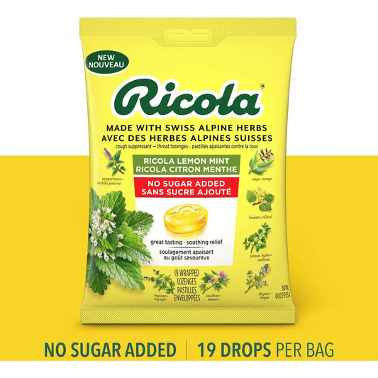 Lemon Mint Sugar-Free Throat Drops, 6 Pack