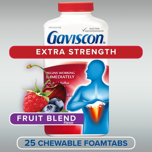 Extra Strength Fruit Antacid Chewable Tablets - 25 Pack