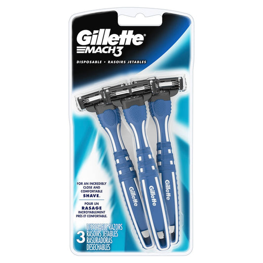 Mach3 Disposable Razors for Men, 3-Pack