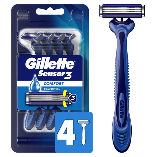 Sensor3 Smooth Skin Disposable Razors 4-Pack