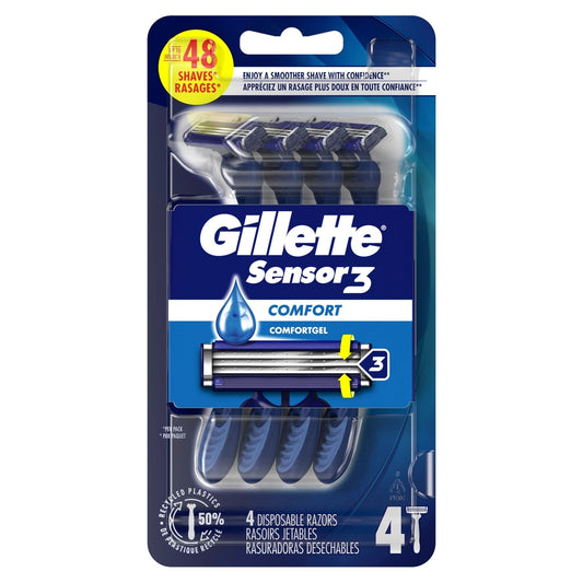 Sensor3 Smooth Skin Disposable Razors 4-Pack