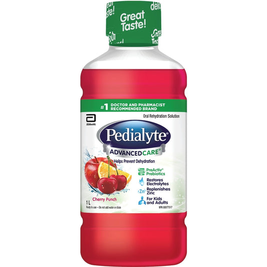 Pedialyte Advanced Care Cherry Electrolyte Solution 1L