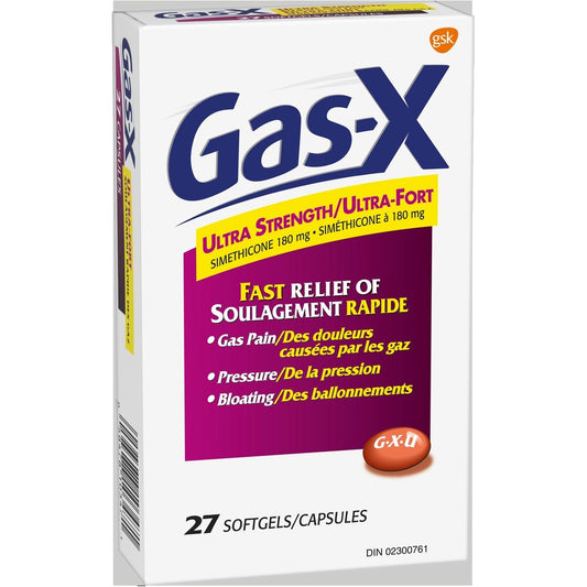 Ultra Strength Gas Relief Softgels, 27 Count