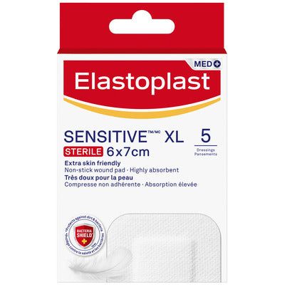 Sensitive XL Sterile Wound Dressings 6x7cm, 5 Pack