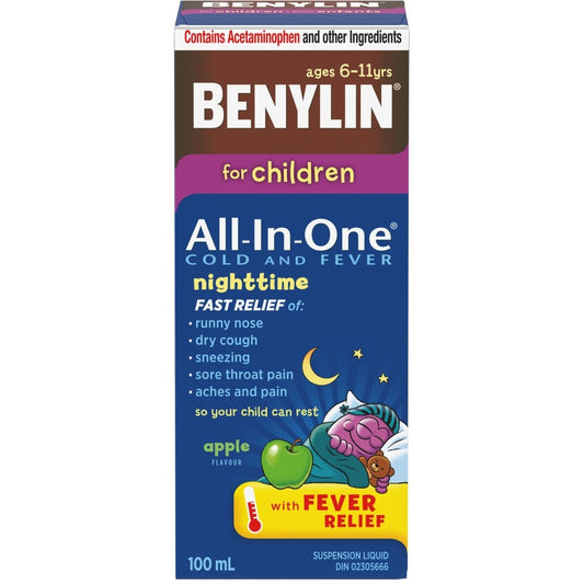 Children's Nighttime Cold & Fever Relief Syrup 100mL