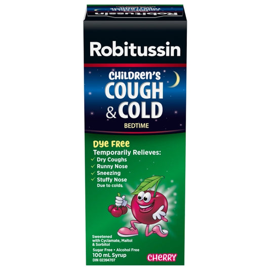 Children's Dye-Free Nighttime Cough & Cold Syrup, Cherry, 100mL