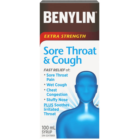 Extra Strength Sore Throat & Cough Syrup 100mL