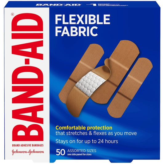 Flexible Fabric Adhesive Bandages, 50 Count