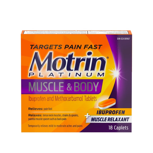 Motrin Platinum Muscle & Body Pain Relief Caplets 18-Pack
